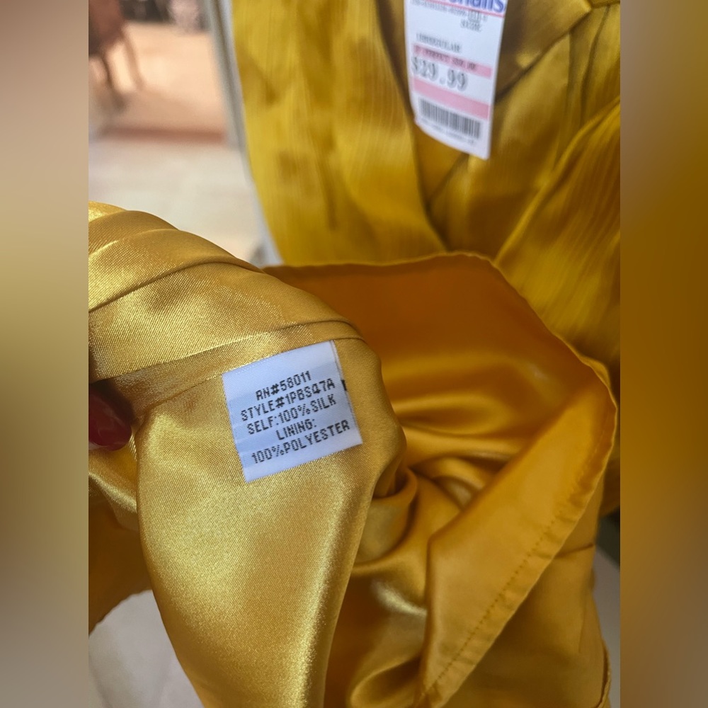 NWT mustard Silk dress - Picture 4 of 7